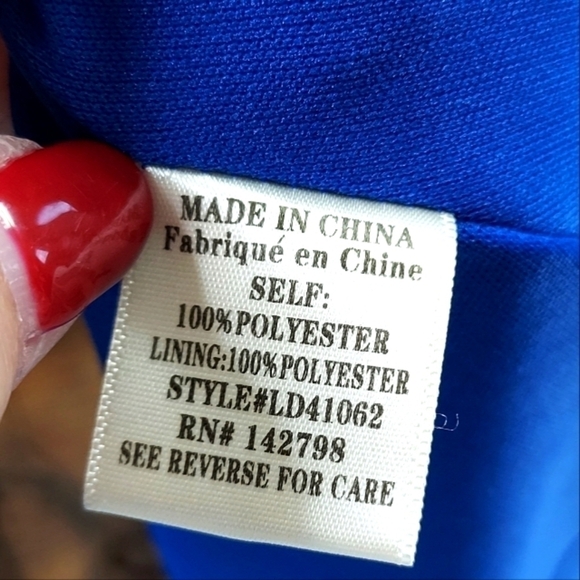 Loveriche Med royal blue dress open Shoulder - Picture 5 of 12